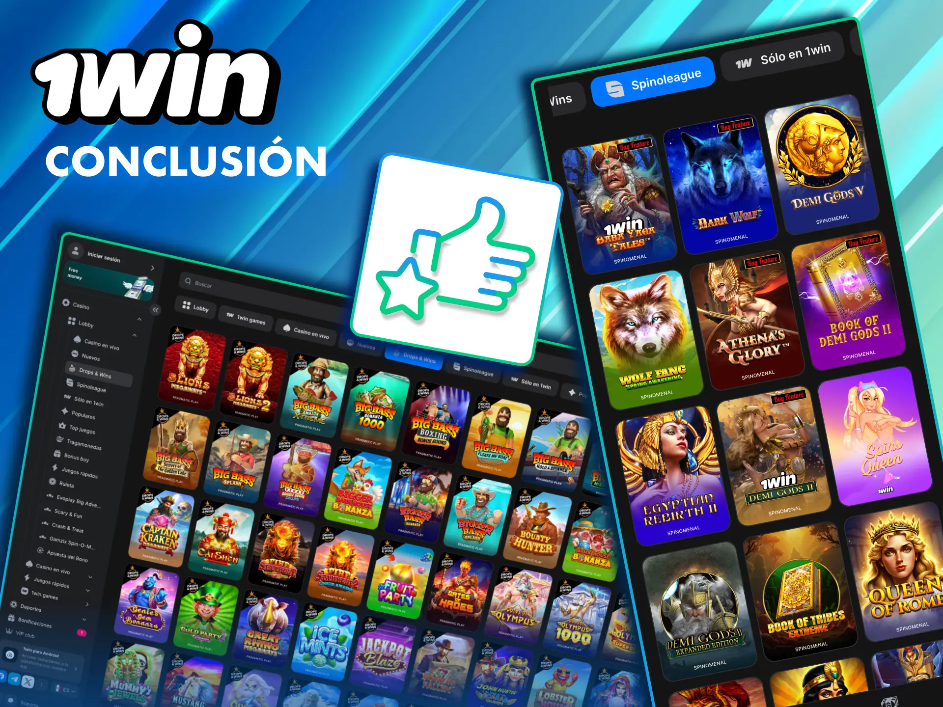 Juega en 1Win con app móvil, pagos locales y títulos exclusivos.