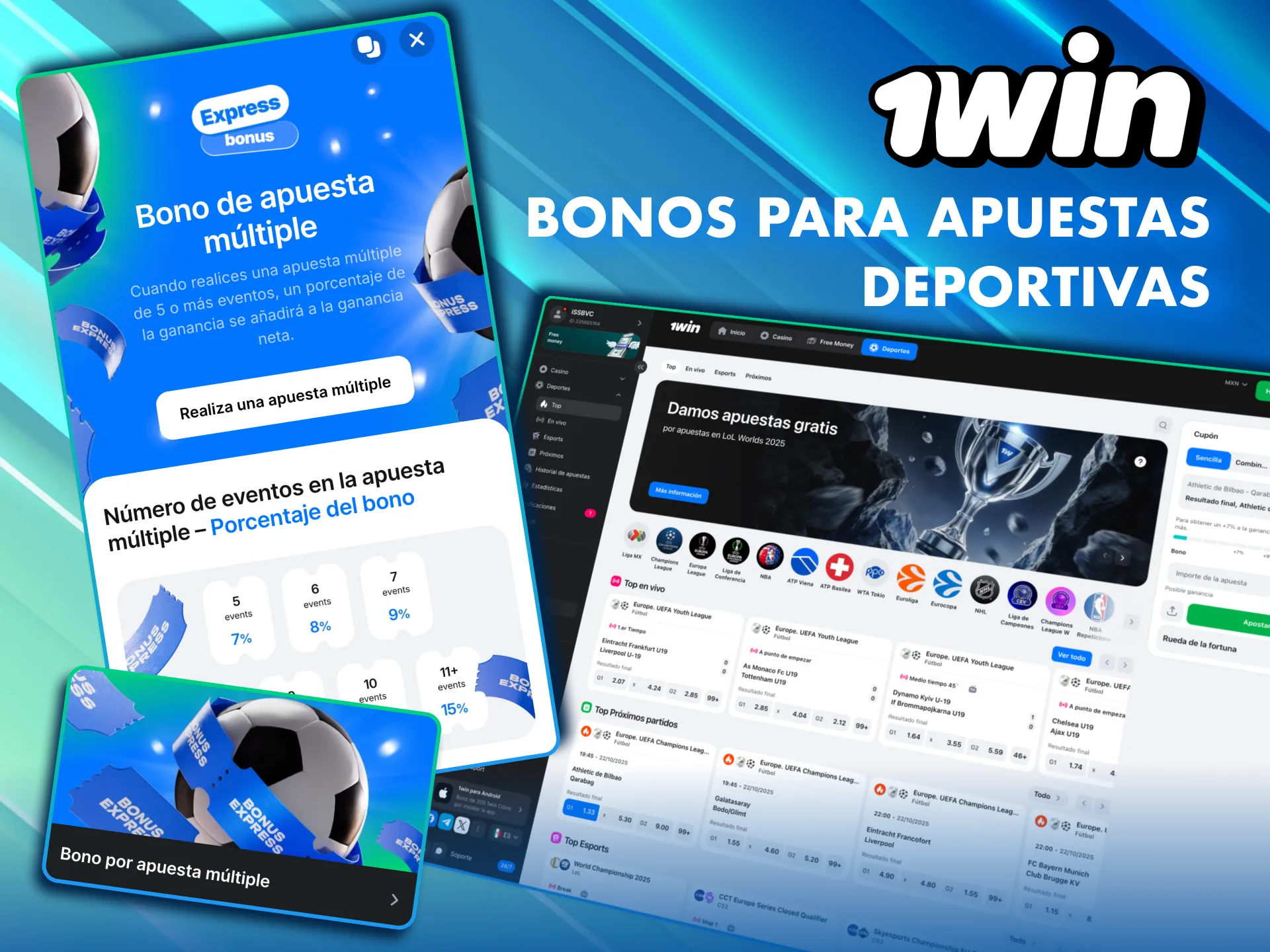 Aumenta tus ganancias en 1Win con apuestas múltiples y bono adicional.